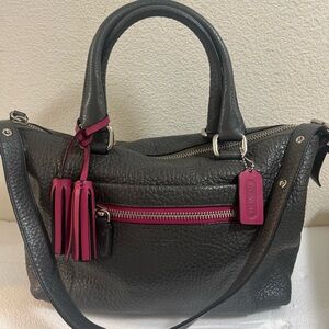 Coach Gray and Pink Satchel